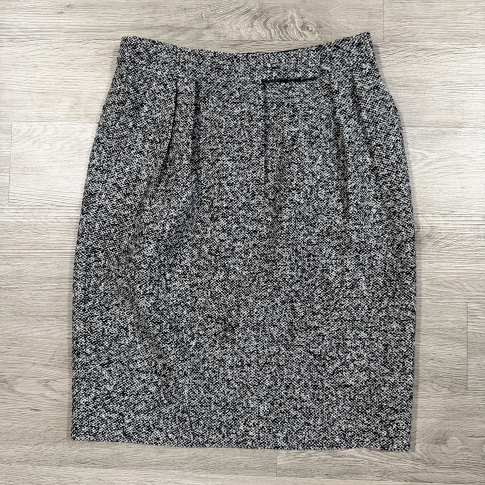 Max Mara Tweed Elegant Gray Women's‎ Skirt Wool